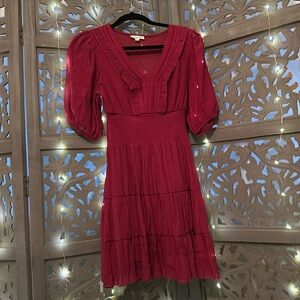 Magenta colored dress